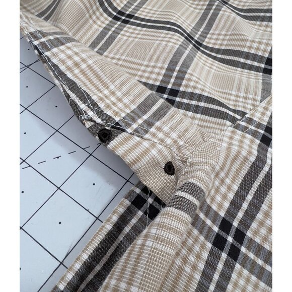 Panhandle Tuf Cooper Performance Men's Sz. L Western Plaid Long Sleeve Shirt - Picture 5 of 13